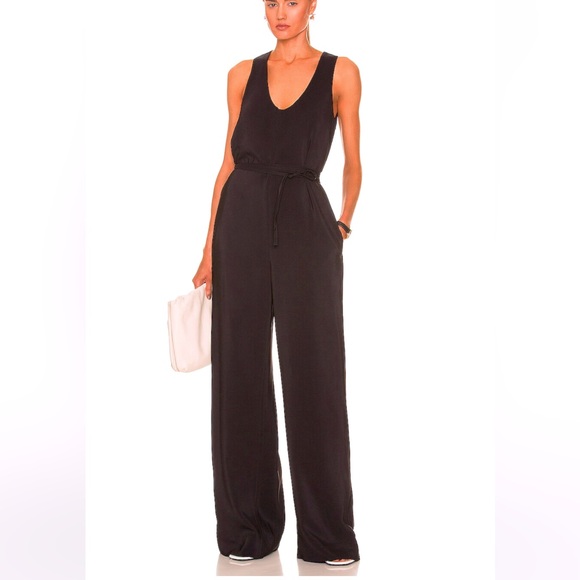CO wide leg crepe jumpsuit sz S new